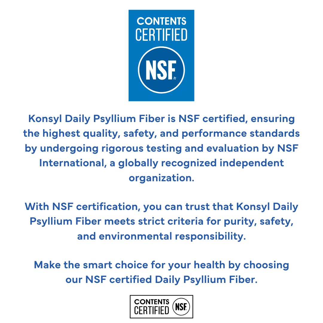 Konsyl Daily Psyllium Fiber Powder Unflavored Soluble Fiber

