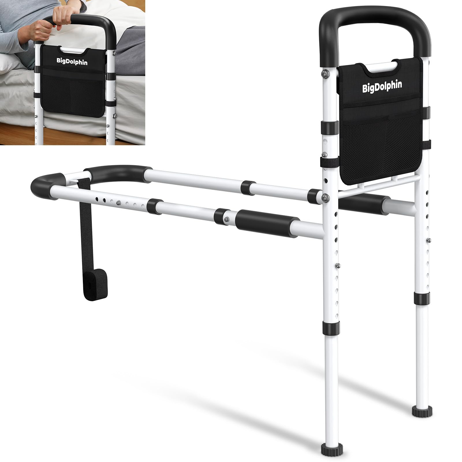 BigDolphin Bed Rail for Elderly Safety - ASTM-Approved, Supports 350 lbs