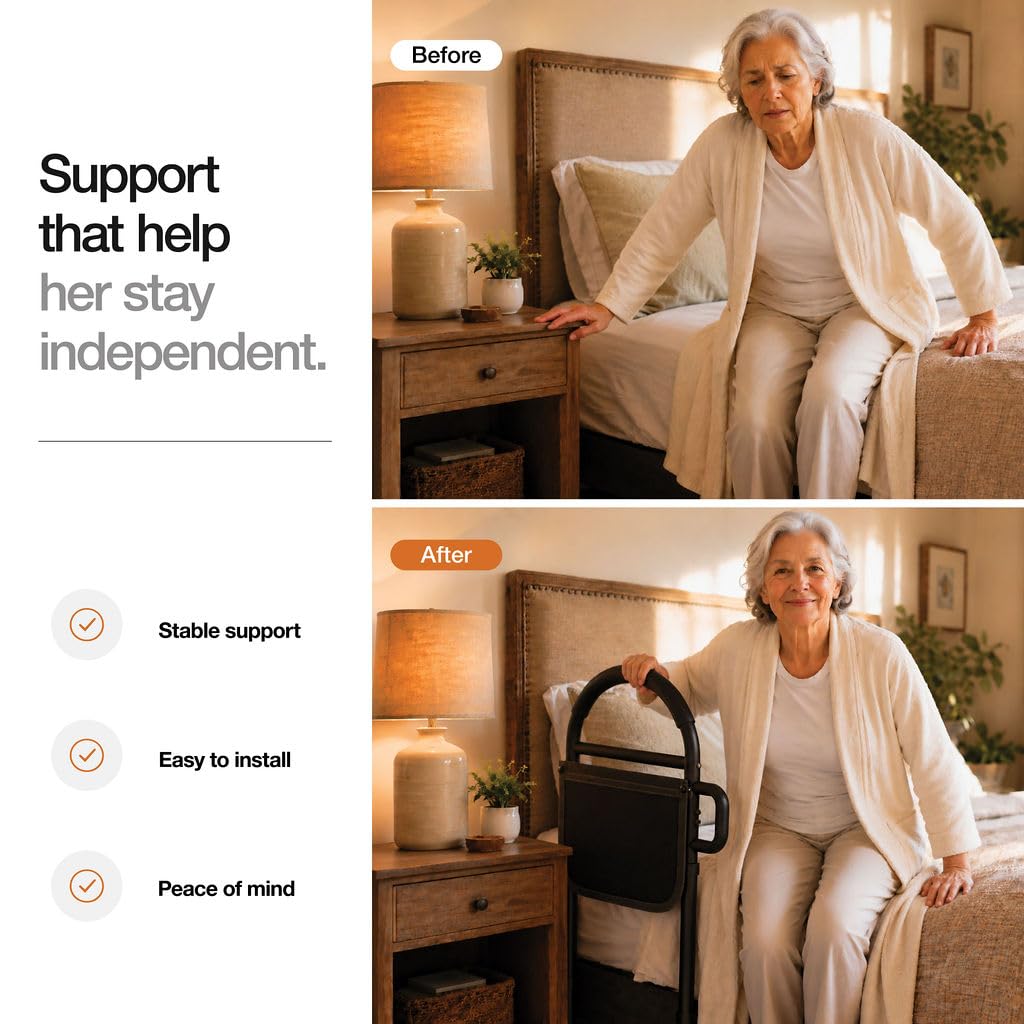 Bed Rails for Seniors by Medical King – Adjustable Height

