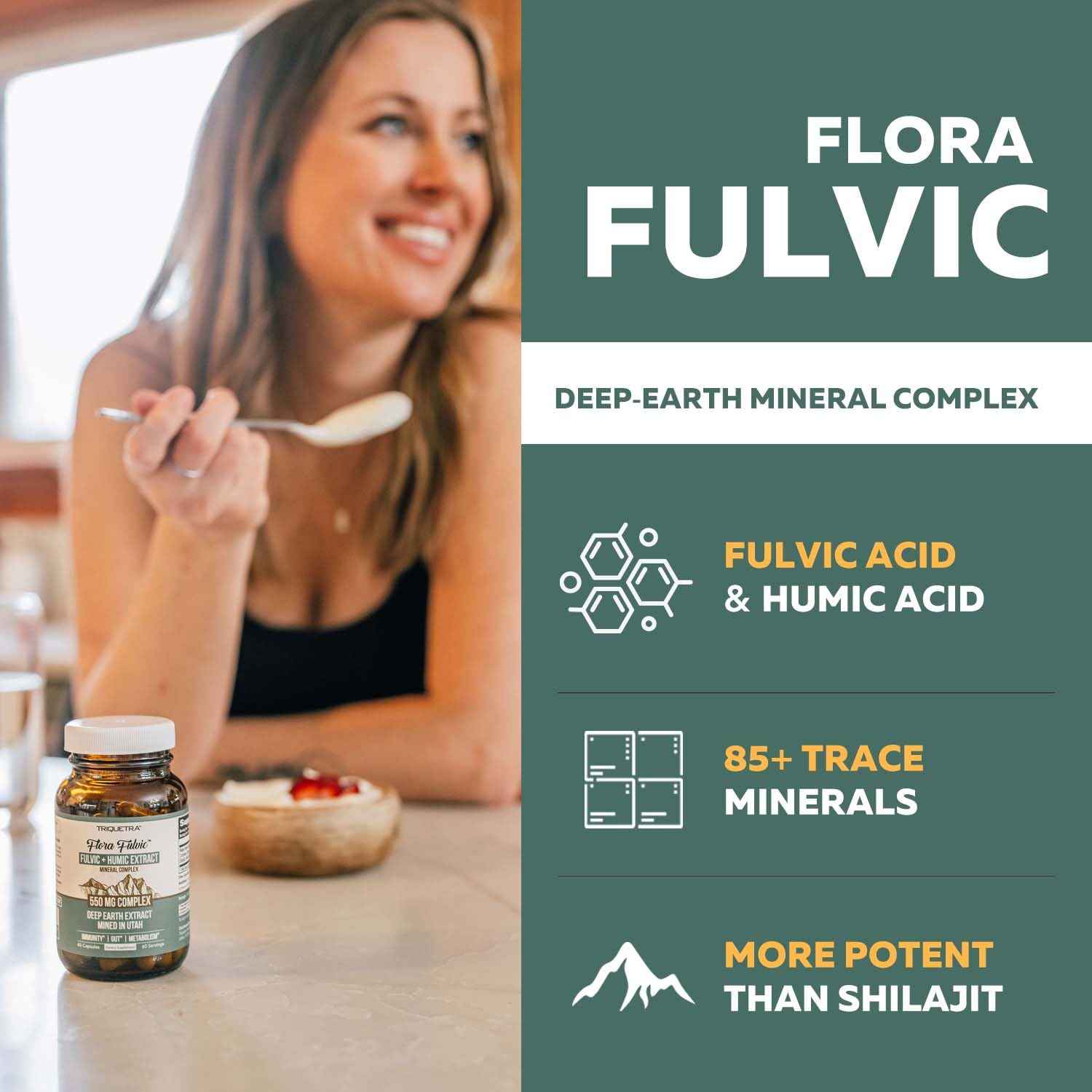 Flora Fulvic Acid + Humic Complex | Dietary Supplement


