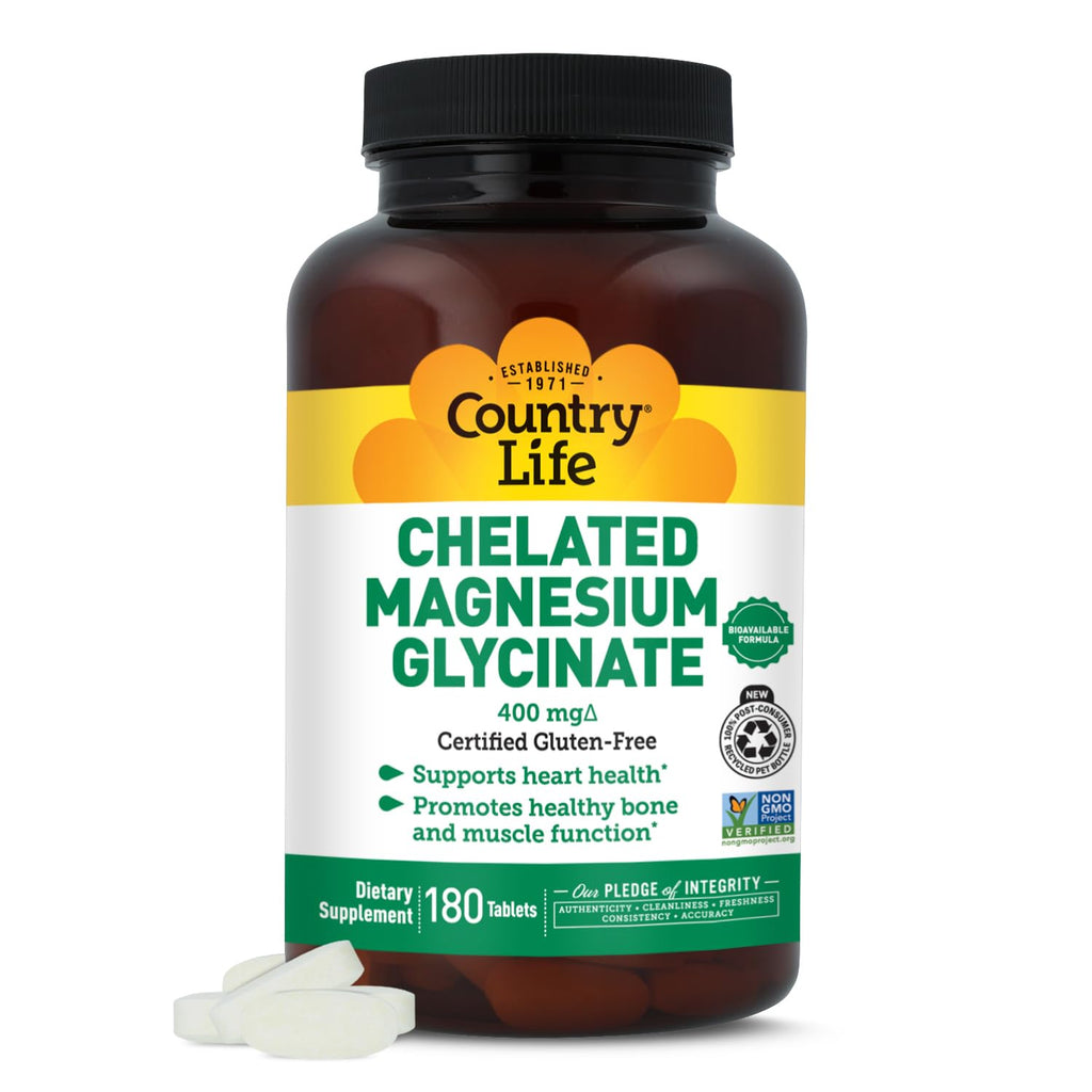 Country Life Chelated Magnesium Glycinate 400 mg


