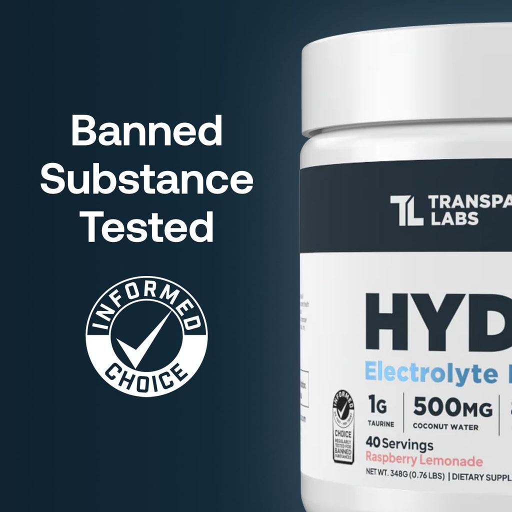 Hydrate Sugar Free Electrolyte Powder | Transparent Labs

