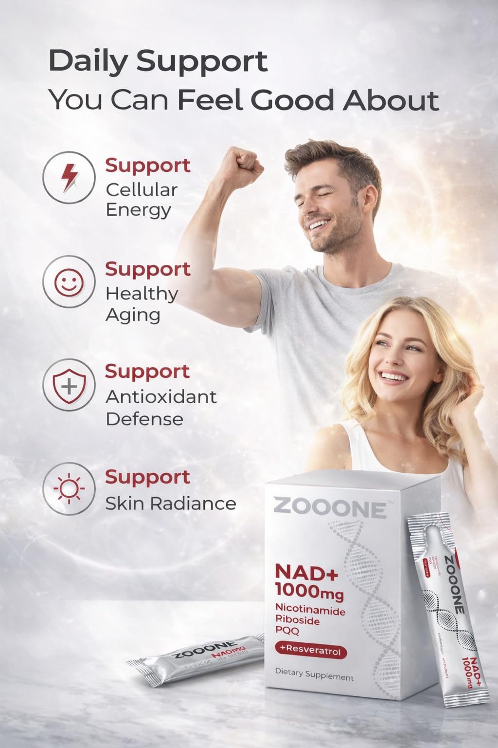 Zooone NAD+ Supplement for Healthy Aging and Energy

