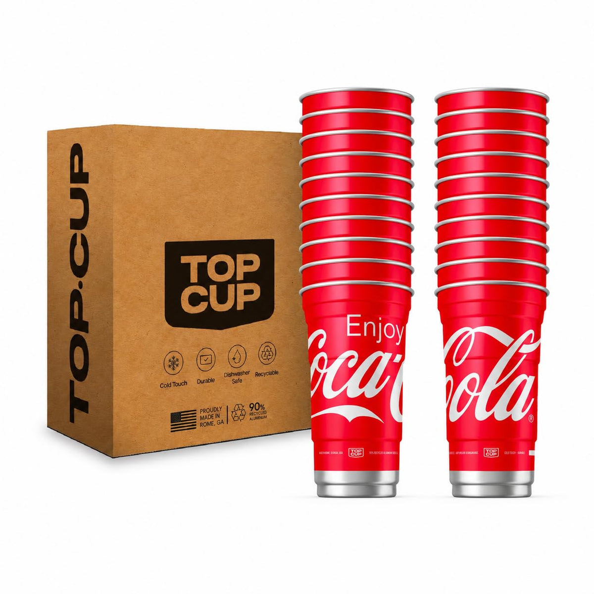 Top Cup Aluminum Party Cups - Reusable & Recyclable Made in USA