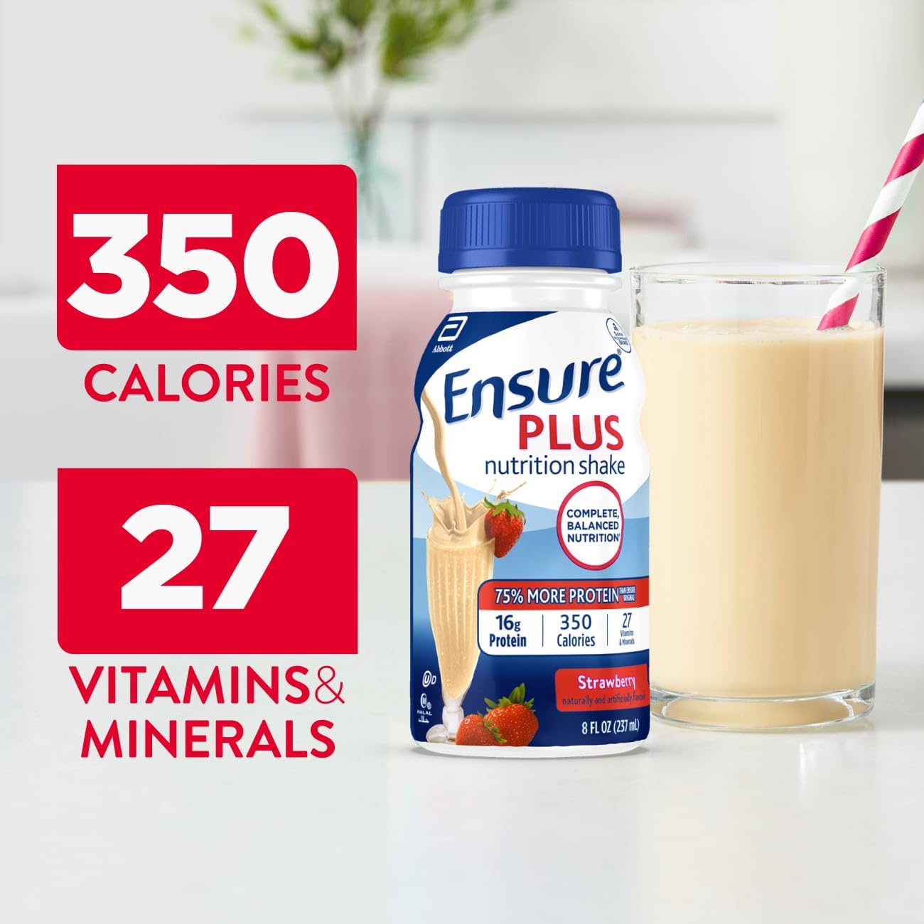 Ensure Plus Nutrition Shake Ready-To-Drink | 16g Protein

