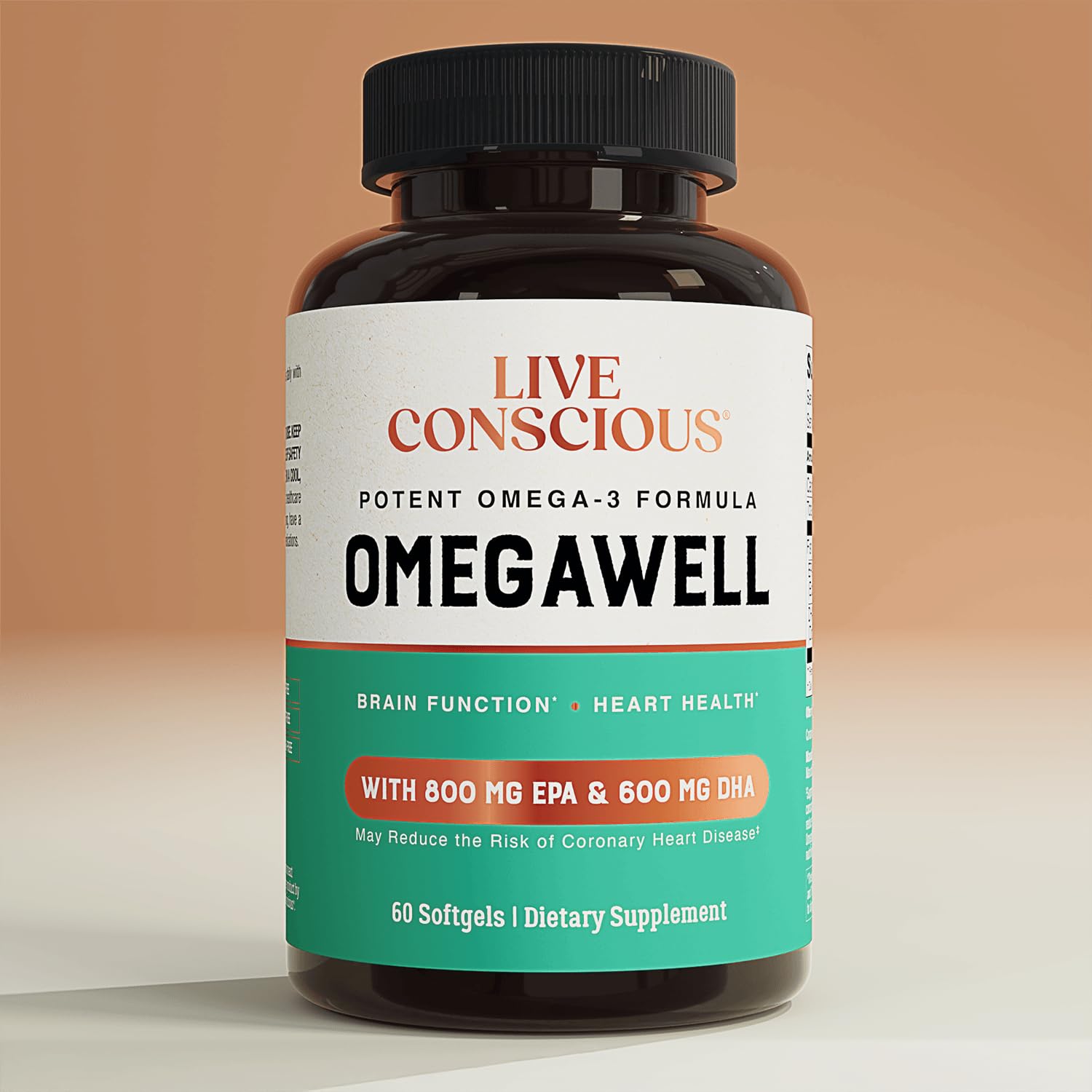 Live Conscious OmegaWell Omega-3 Fish Oil Softgels

