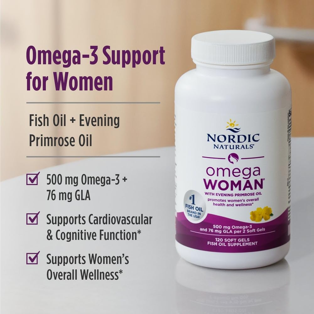 Nordic Naturals Omega Woman Lemon-Omega-3 + Evening Primrose

