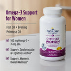 Nordic Naturals Omega Woman Lemon-Omega-3 + Evening Primrose

