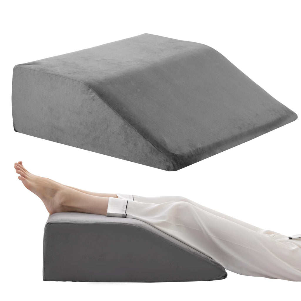 Bedluxe Leg Elevation Pillow Memory Foam Top for Leg Support