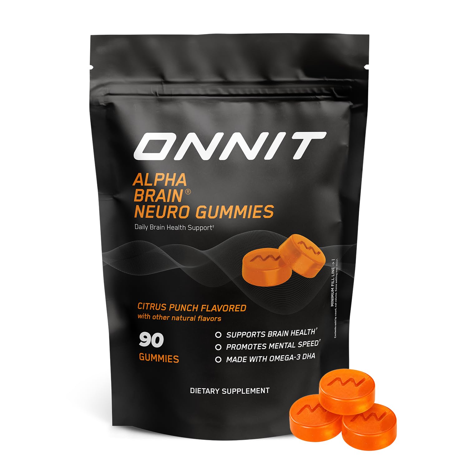 ONNIT Alpha Brain Neuro Gummies – Vegan Brain & Eye Support