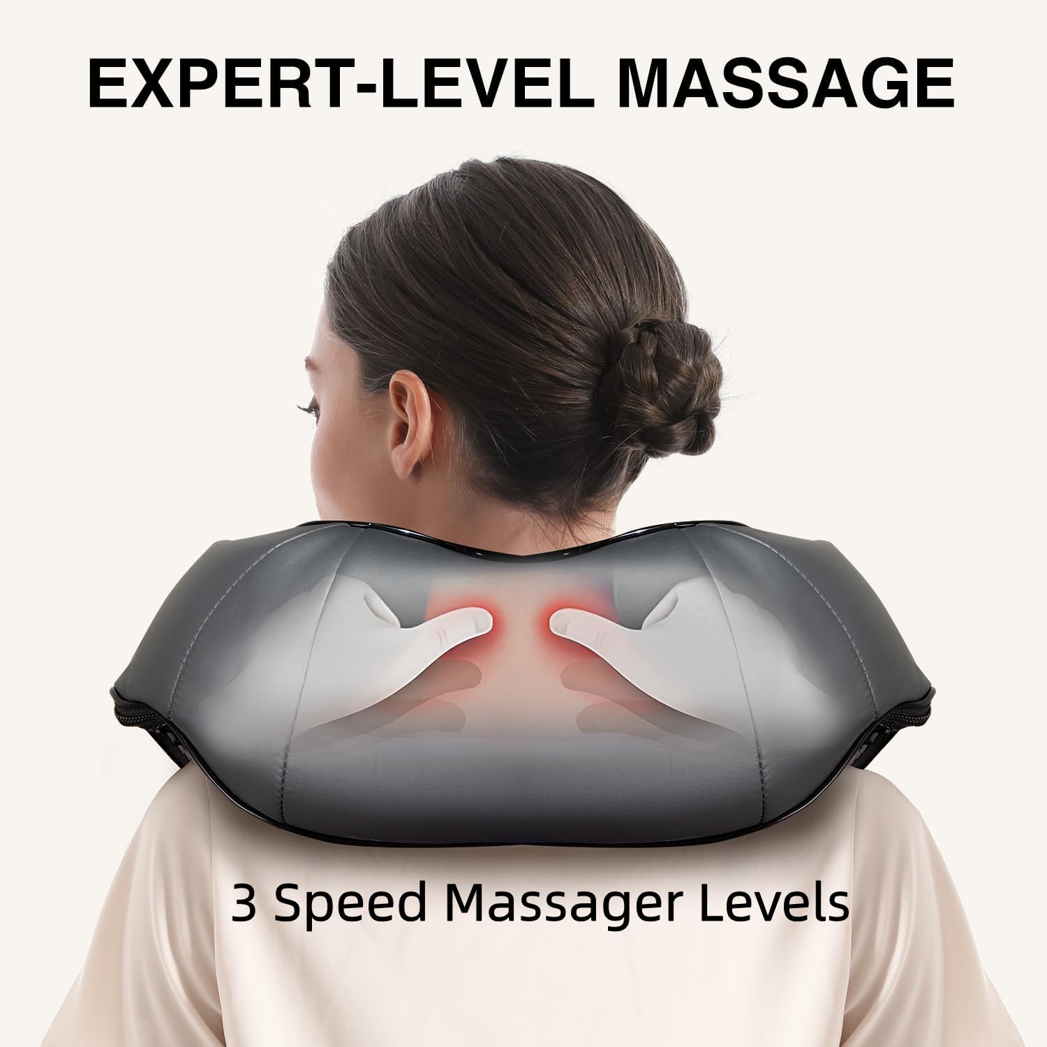 Nekteck Shiatsu Neck Massager with Heat for Relief

