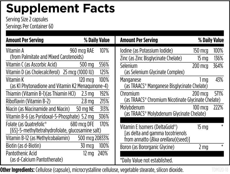Designs for Health Methylated Multivitamin for Men & Women - Iron-Free

