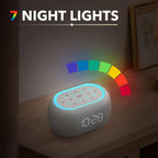 ANJANK Sound Machine Alarm Clock with Bluetooth Speaker

