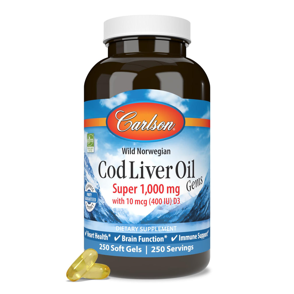 Carlson Cod Liver Oil Gems - Wild Arctic Cod Liver Oil D3

