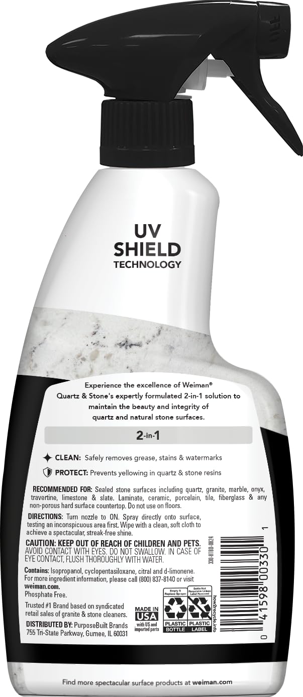 Weiman Countertop Cleaner and Polish for Stone Surfaces

