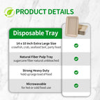 Bloomoon Disposable Food Trays Plant-Based Serving Platters

