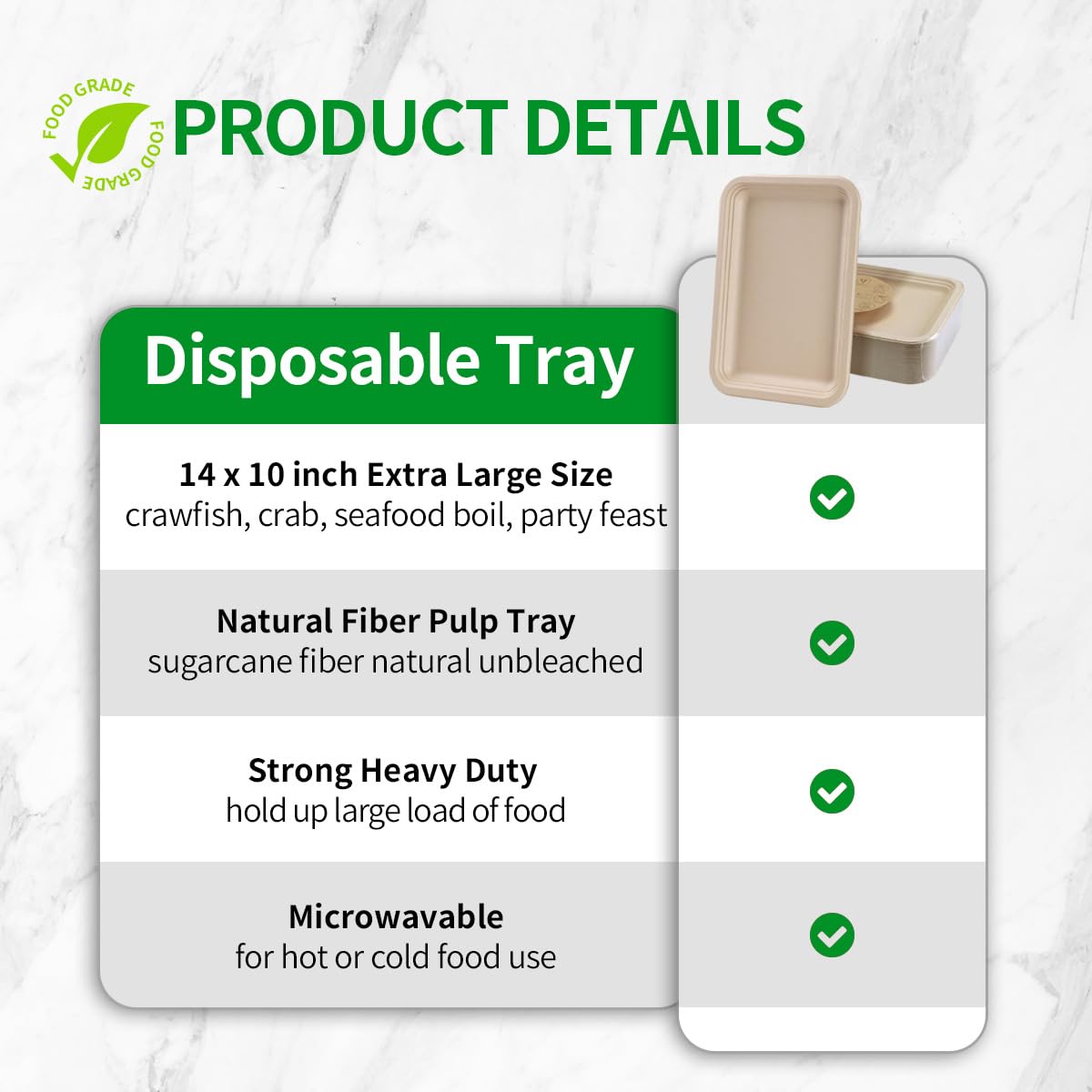 Bloomoon Disposable Food Trays Plant-Based Serving Platters


