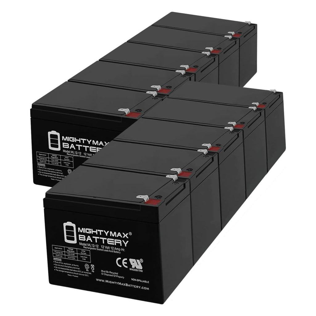 Mighty Max ML12-12 12V 12Ah SLA Battery, Black