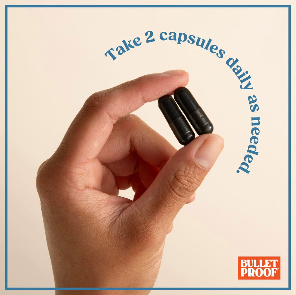 Bulletproof Charcoal Detox Capsules for Gas Relief

