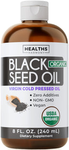 Black Cumin Seed Oil Liquid USDA Organic | Antioxidant

