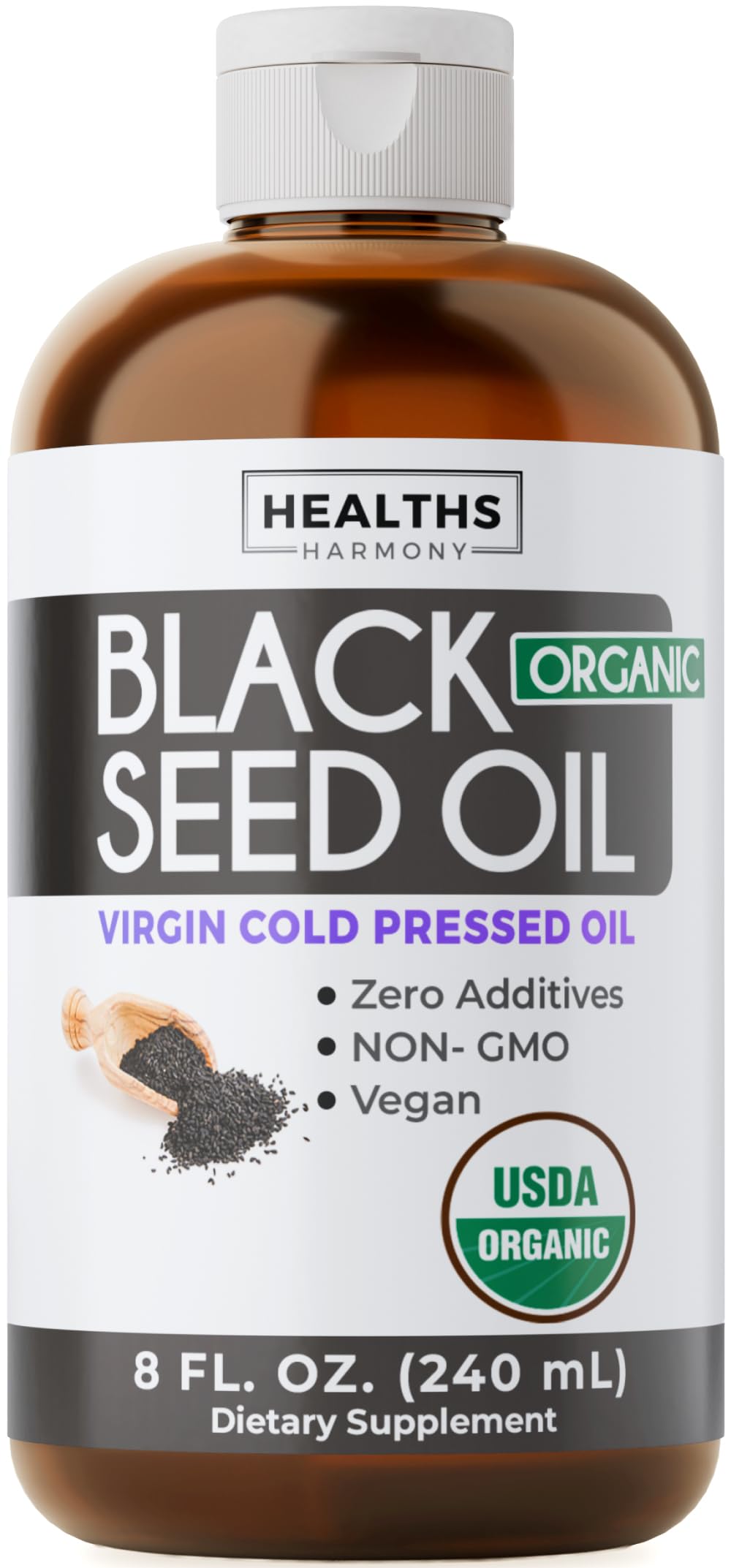 Black Cumin Seed Oil Liquid USDA Organic | Antioxidant

