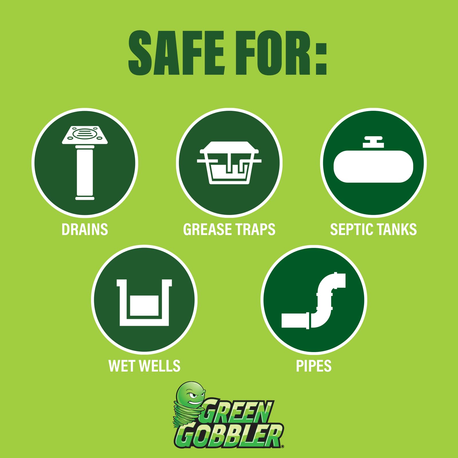 Green Gobbler Enzymatic Drain Cleaner for Grease & Septic

