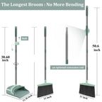 Ivandar Broom and Dustpan Set - Long Handle


