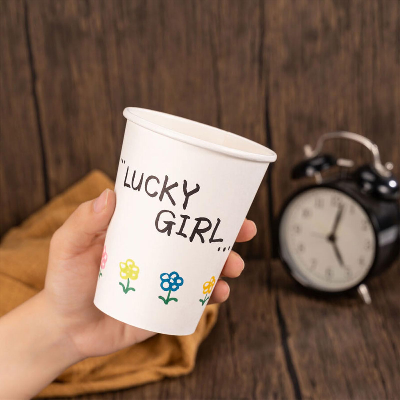 METAPRINT Disposable Paper Cups Thickened Rim - Food Safe

