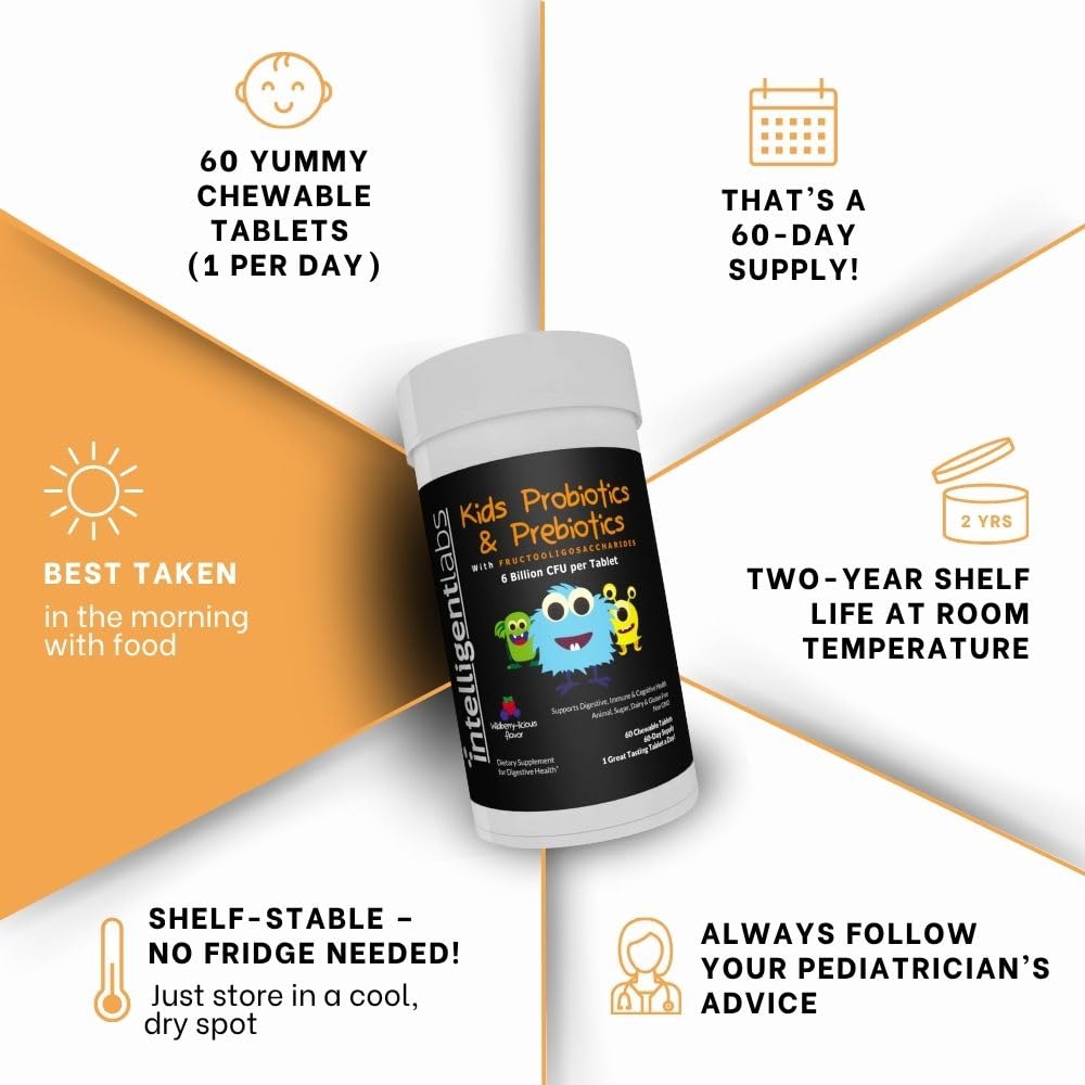 Intelligent Labs Kids Probiotics with Prebiotics - Chewables

