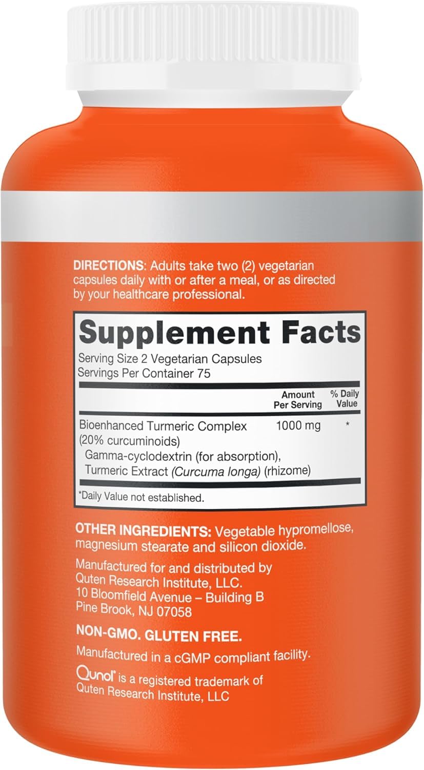 Qunol Turmeric Curcumin 1000 mg Ultra Absorption Joint Support

