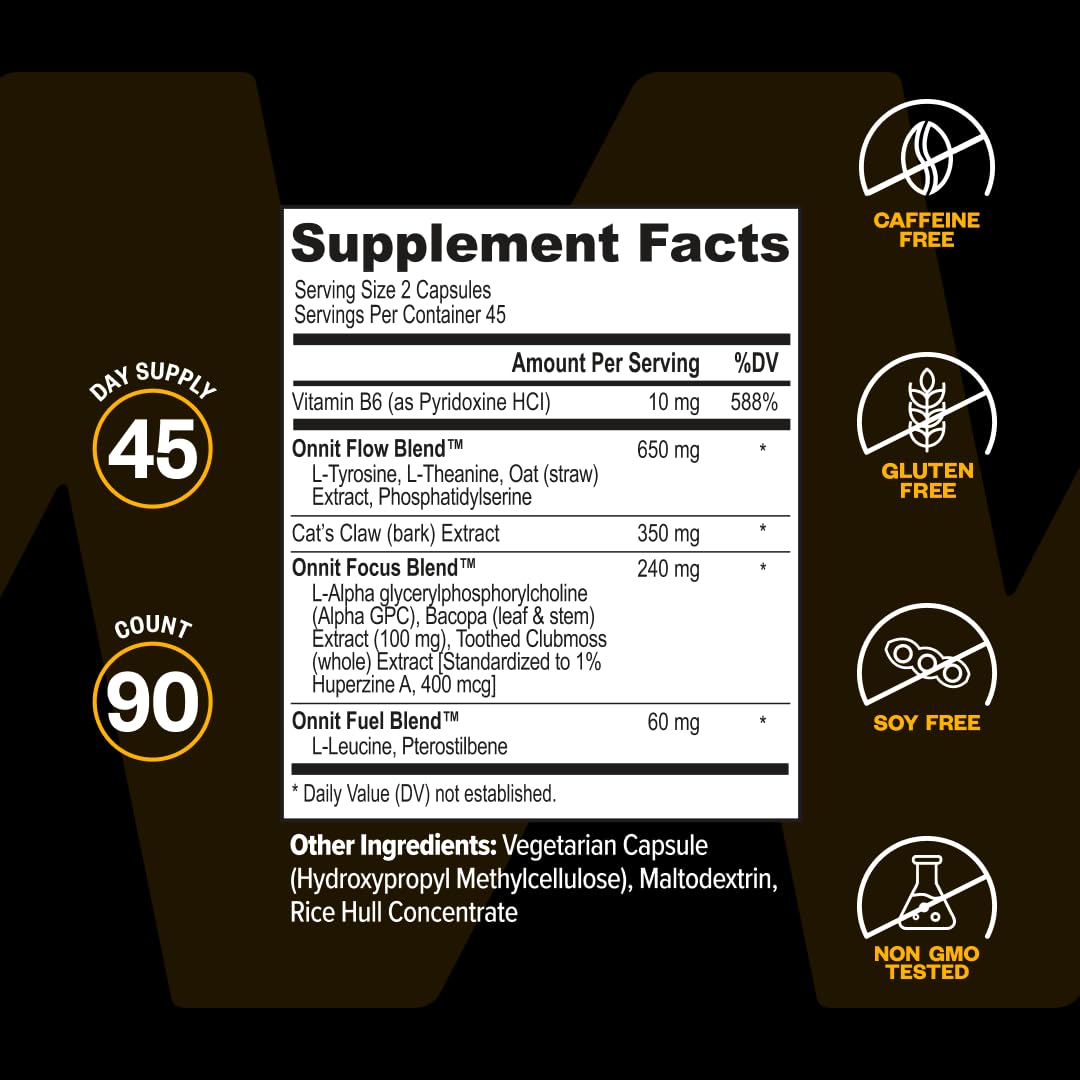 ONNIT Alpha Brain Nootropic for Focus & Memory

