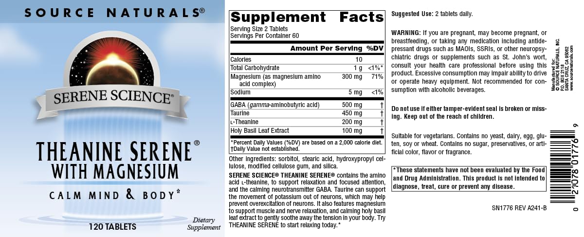 Source Naturals L-Theanine with Magnesium and GABA

