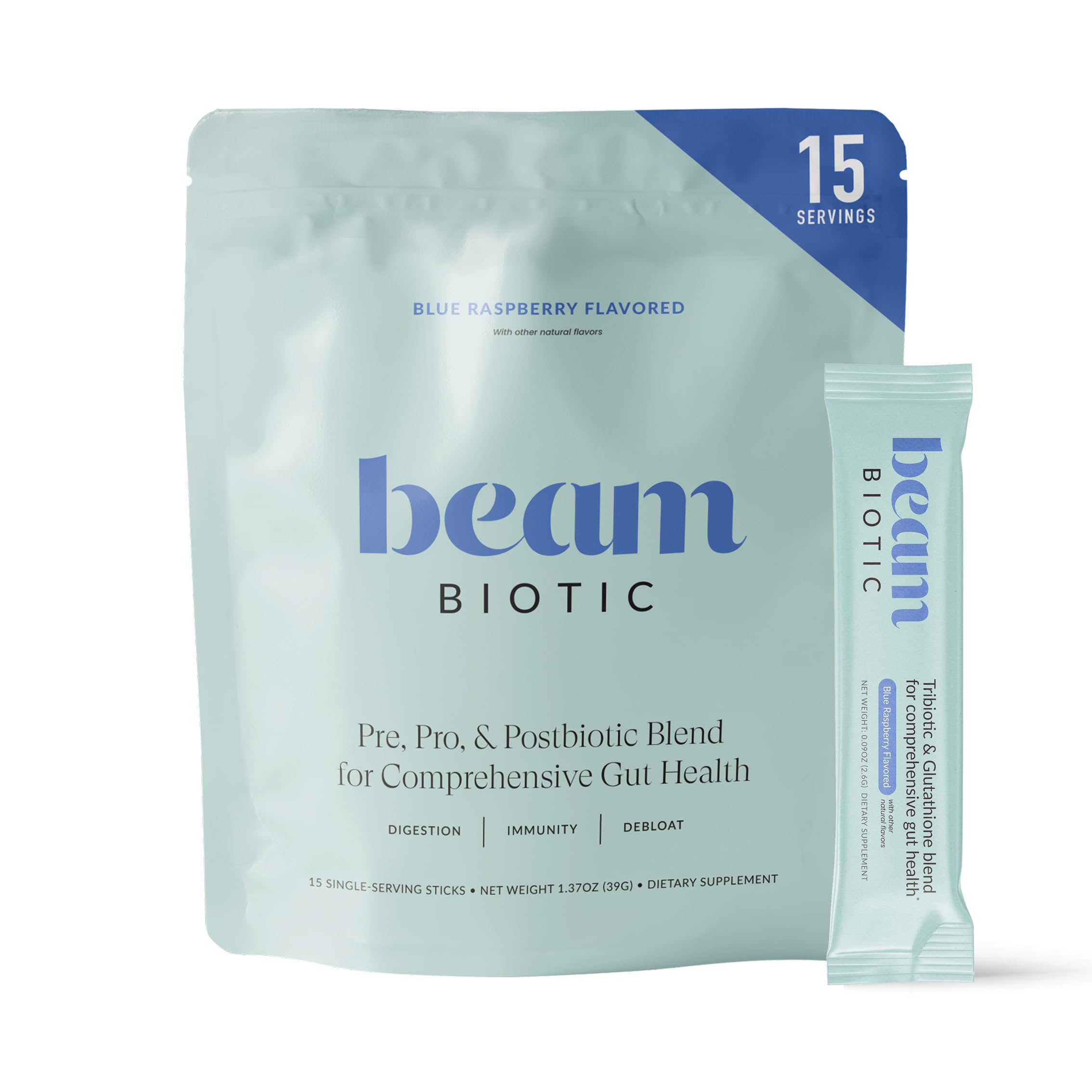 BEAM Biotic Probiotics – Gut Health Powder with Pre Pro Post


