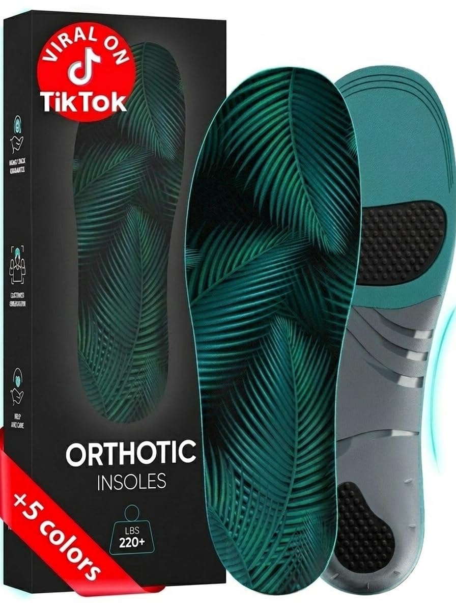 CRUVHEAL Plantar Fasciitis Insoles - High Arch Support Orthotic Inserts