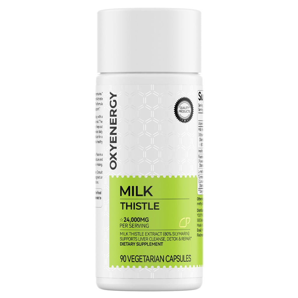 OxyEnergy Silymarin Milk Thistle Liver Detox Supplement

