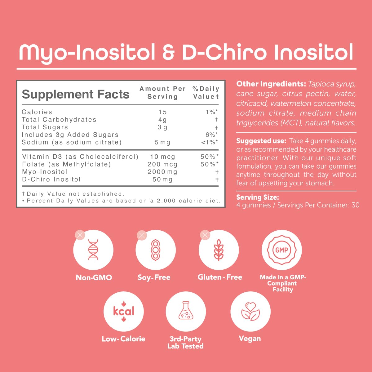 kindnature Myo-Inositol and D-Chiro Inositol Gummies for Women

