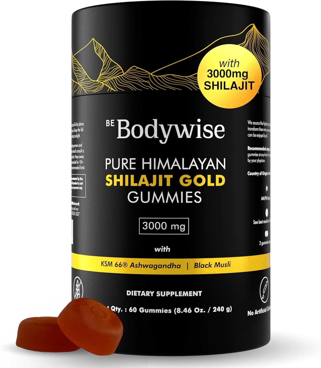Be Bodywise Himalayan Shilajit Gummies Gold – Lab Tested
