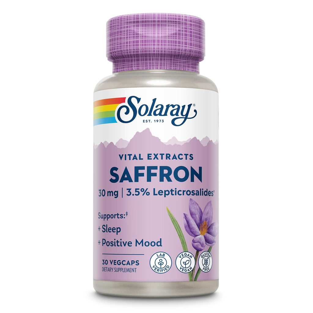 Solaray Saffron Extract for Sleep and Mood Support - Vegan

