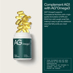 Omega-3 Fish Oil Softgels by AG1 - Heart & Brain Support

