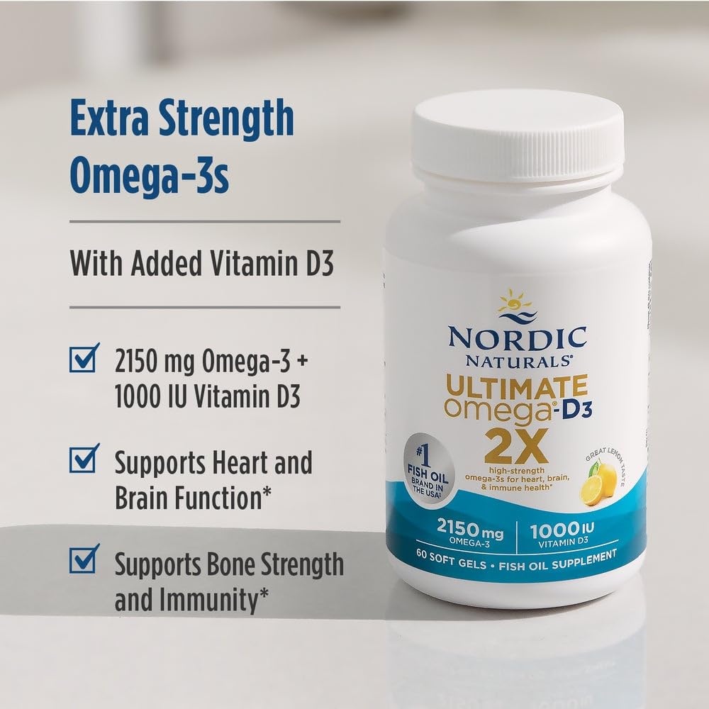 Nordic Naturals Ultimate Omega 2X with Vitamin D3 Omega-3

