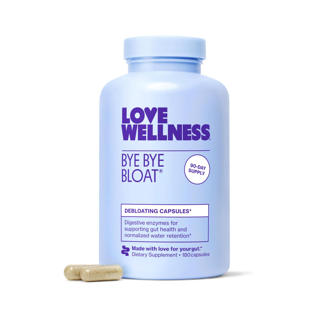 Love Wellness Bye Bye Bloat Digestive Enzymes for Women
