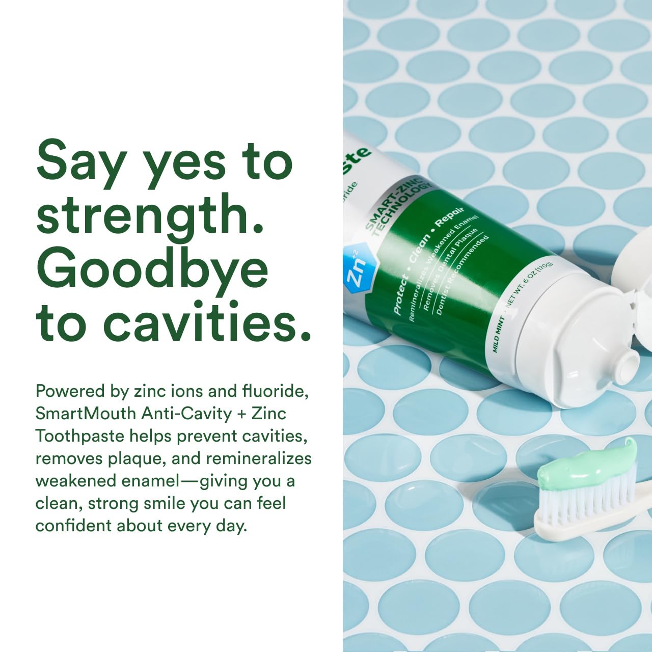 SmartMouth Anti-Cavity Zinc Toothpaste - Enamel Support

