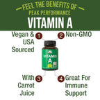 Vitamin A Supplement Organic 5000 IU – Vegan

