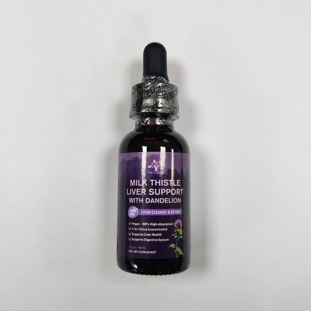 Milk Thistle Liquid Drops Silymarin 1000mg Liver Health

