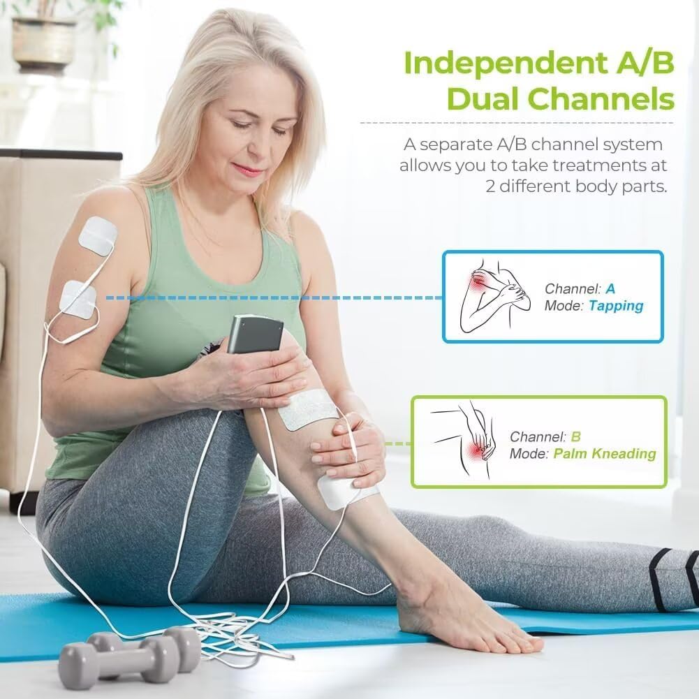 AUVON Dual Channel TENS Unit with 20 Modes

