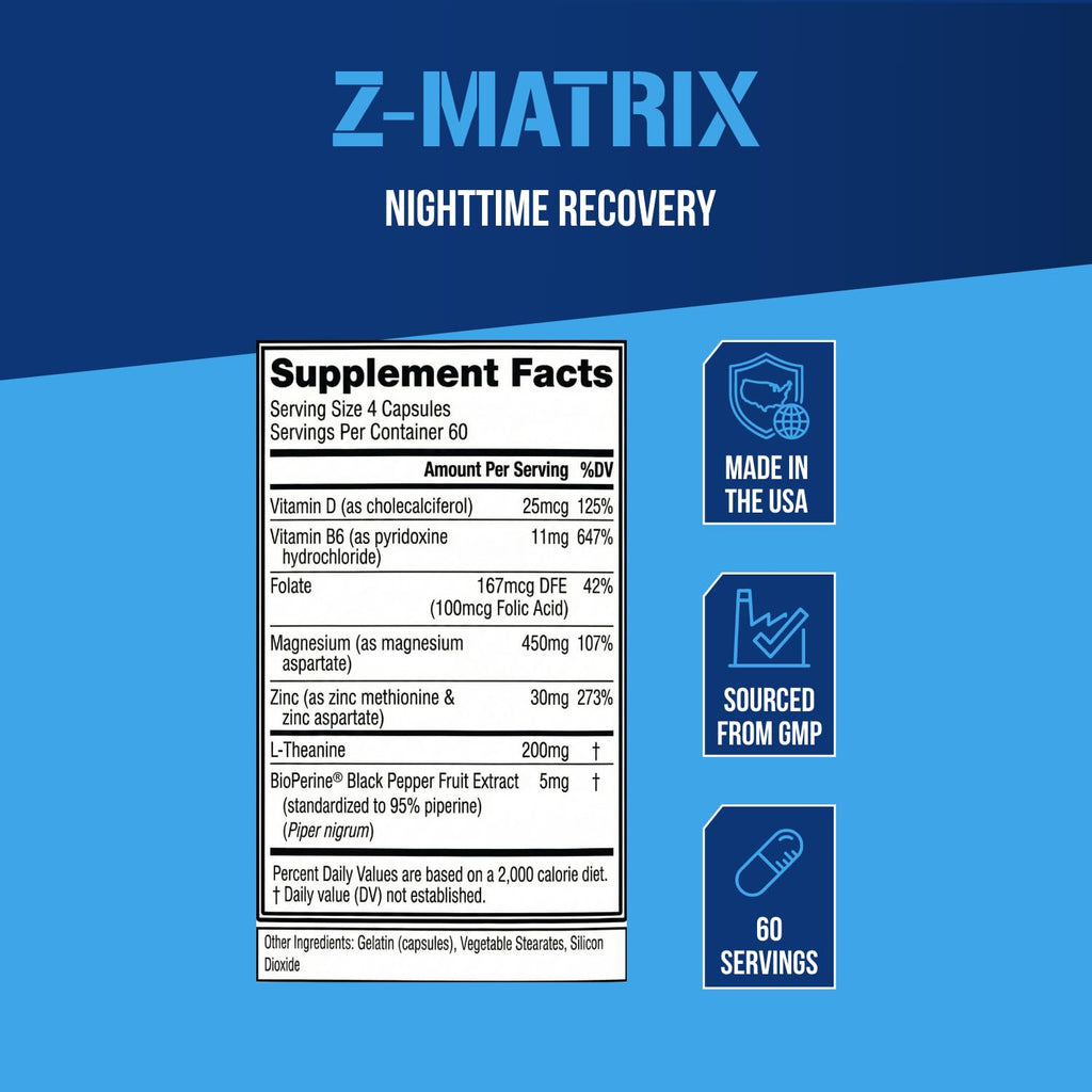 EVL Post Workout Recovery Magnesium & Zinc ZMatrix

