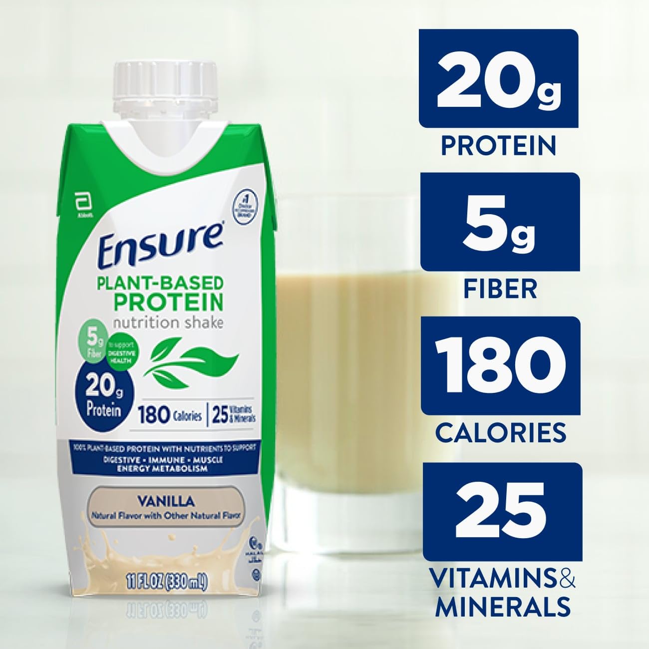 Ensure Plant-Based Protein Shake - 20g Protein, Dairy-Free

