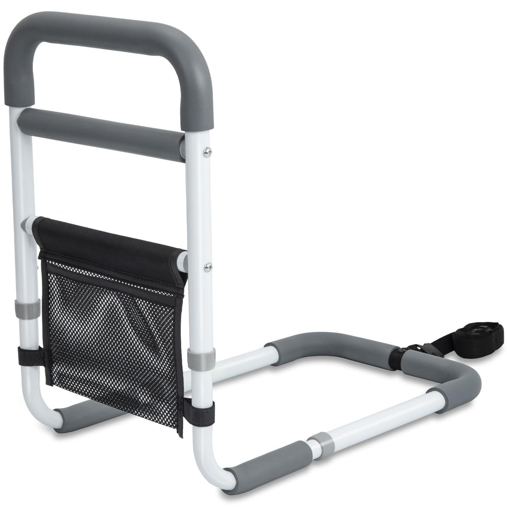 Bed Rail Assist for Seniors with Non-Slip Grip and Storage Pocket