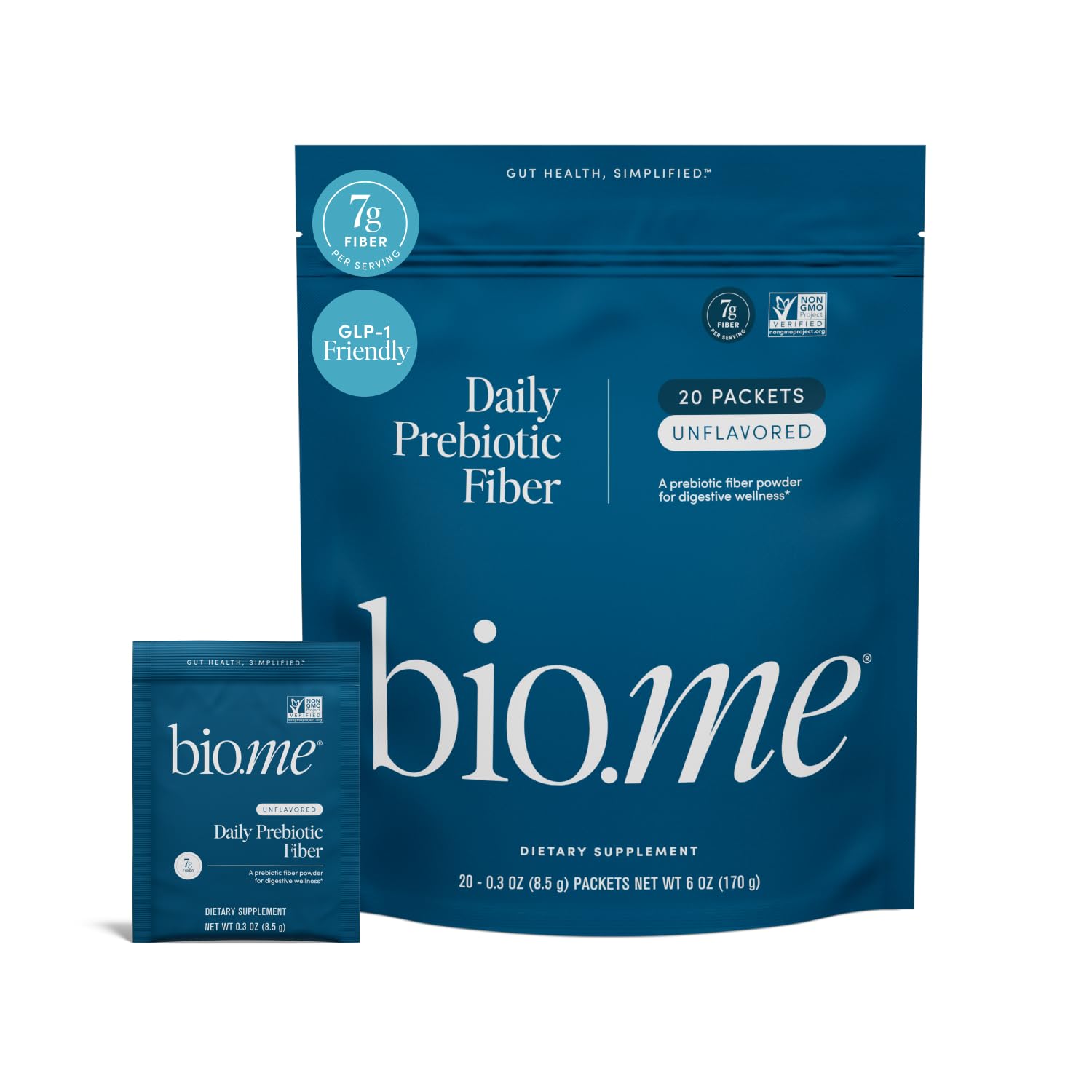 Bio.me Daily Prebiotic Fiber Powder for Digestive Health