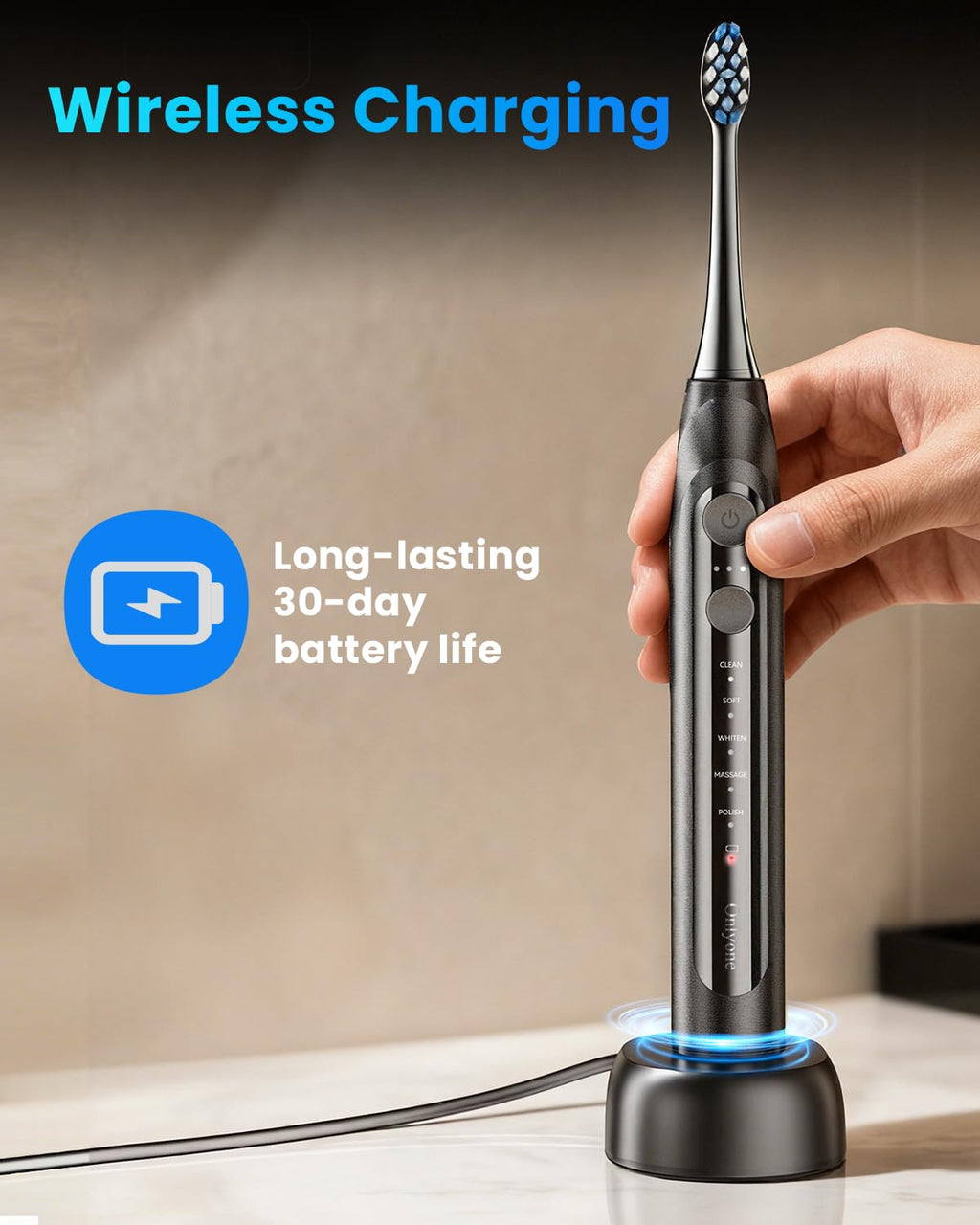 Onlyone Electric Toothbrush for Adults - 5 Modes

